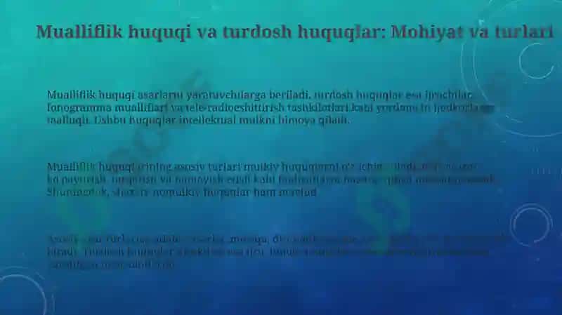 Mualliflik huquqi va turdosh huquqlar 3