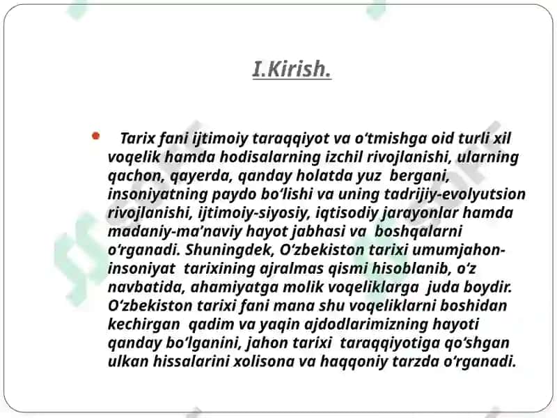 “O’zbekistonning eng yangi tarixi” o’quv fanining predmeti, maqsadi va vazifalari, nazariy-metodologik tamoyillari. 3