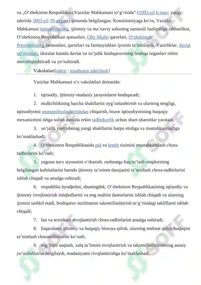 Oʻzbekiston Respublikasi Vazirlar Mahkamasi 3
