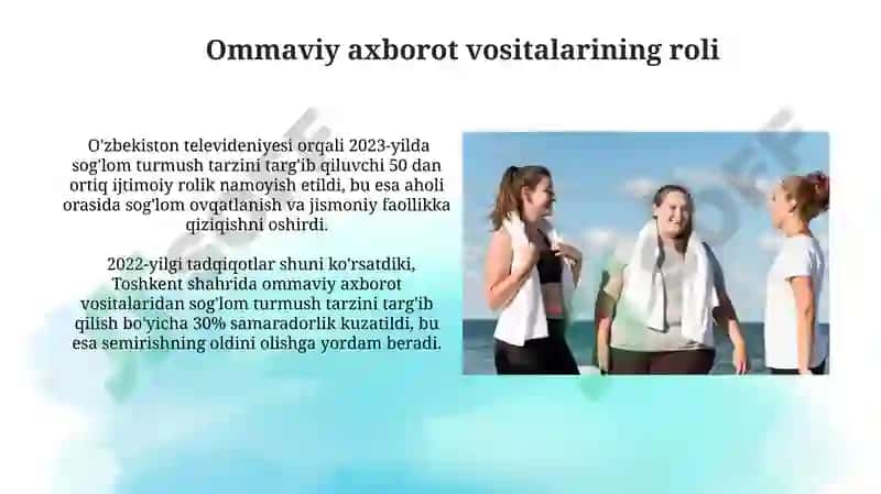 Sog'lom turmush tarzini tashkil etish 3