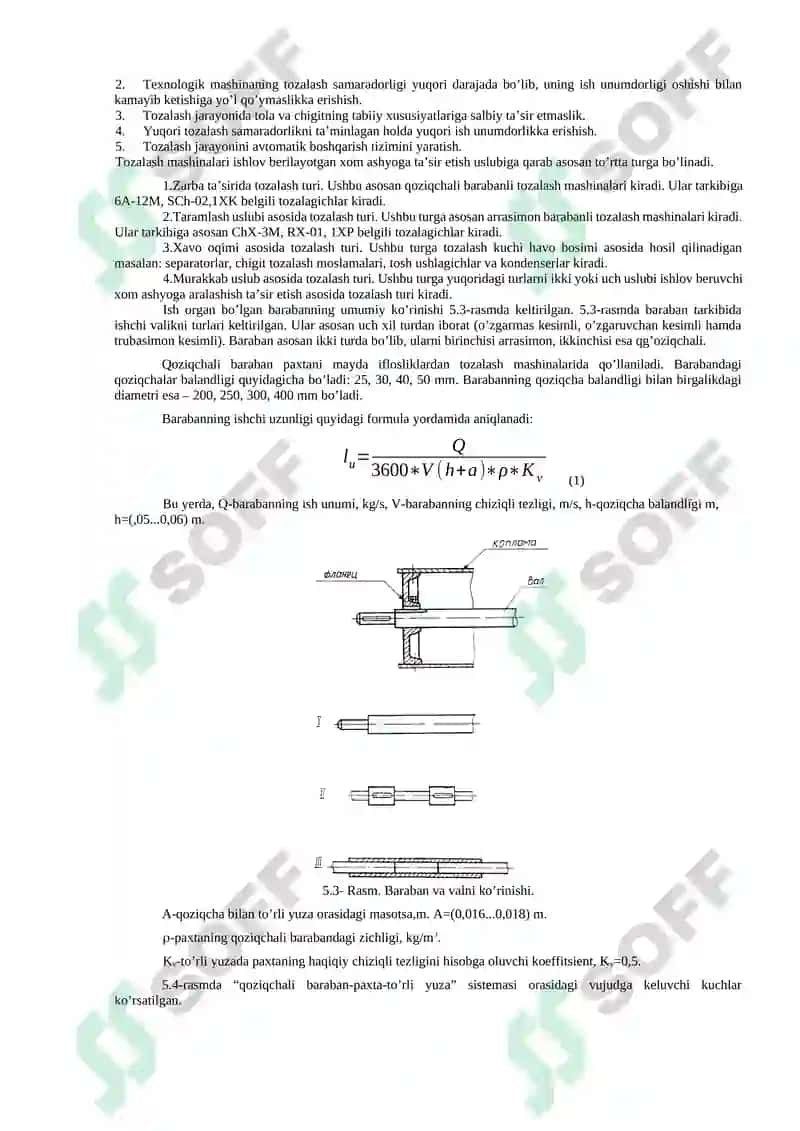 Paxtani yirik iflosliklarlardan tozalash 3