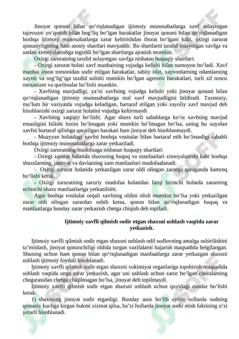 Qilmishning jinoiyligini istisno qiluvchi holatlar 3