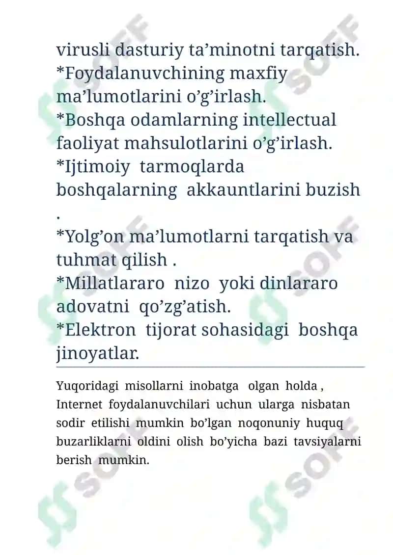Internetda tarqalyotgan jinoyatlar va ularning asosiy turlari 3