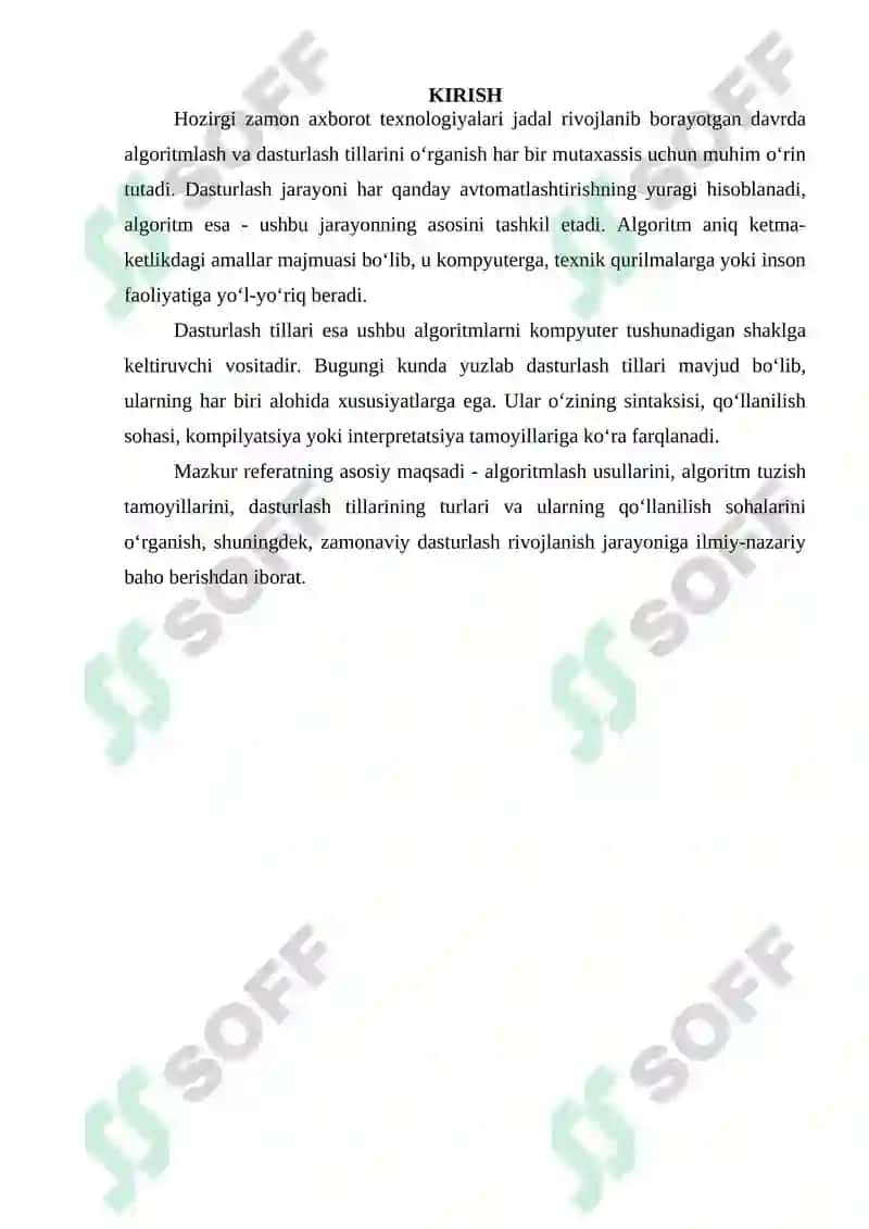 Algoritmlash usullari va dasturlashtirish tillari 3