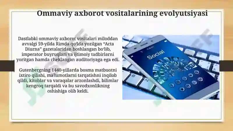 Ommaviy axborot vositalarining evolyutsiyasi 3
