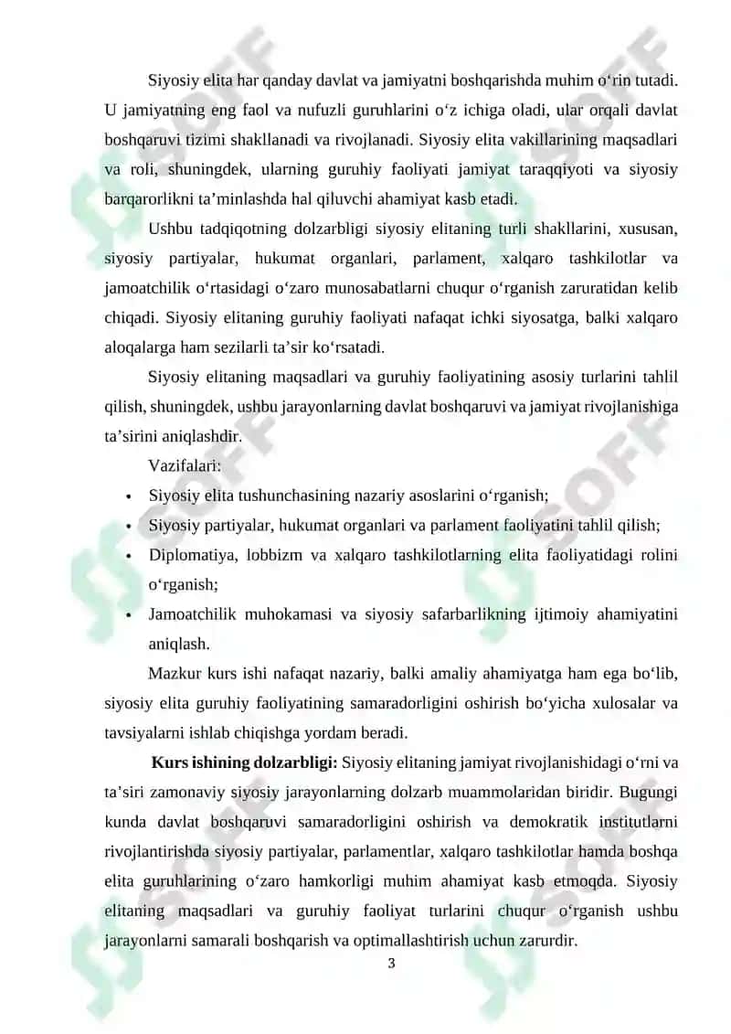 "EKSKURSIYA RAHBARI – GIDGA QO‘YILGAN TALABLAR" KURS ISHI 3