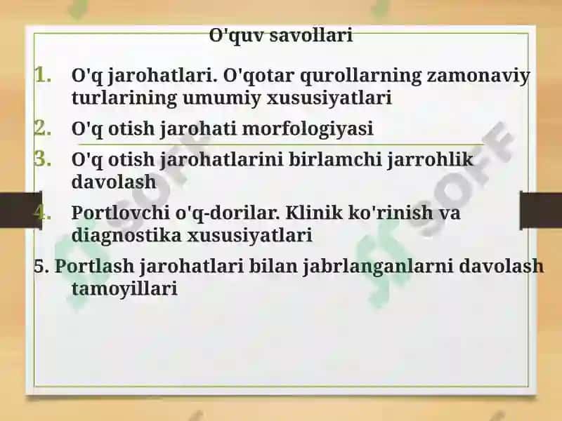 Zamonaviy o'q-dorilarning halokatli ta'sirining xususiyatlari 3