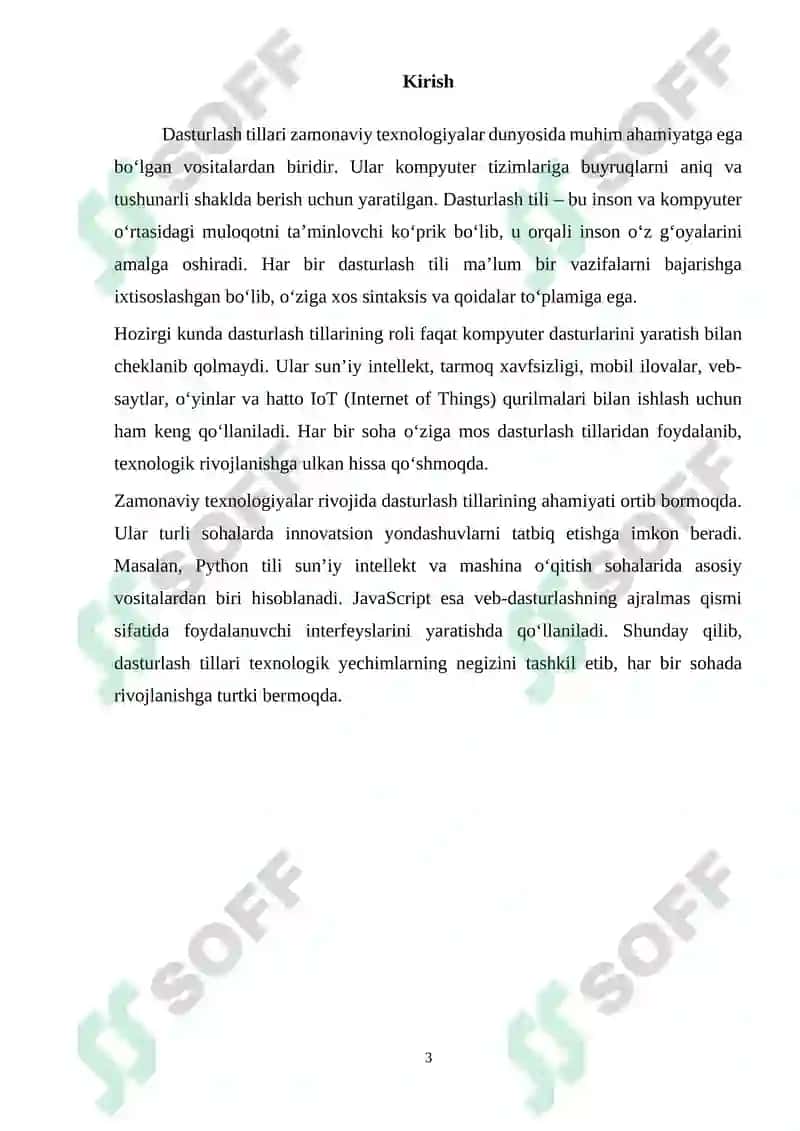 Dasturlash Tillari 3