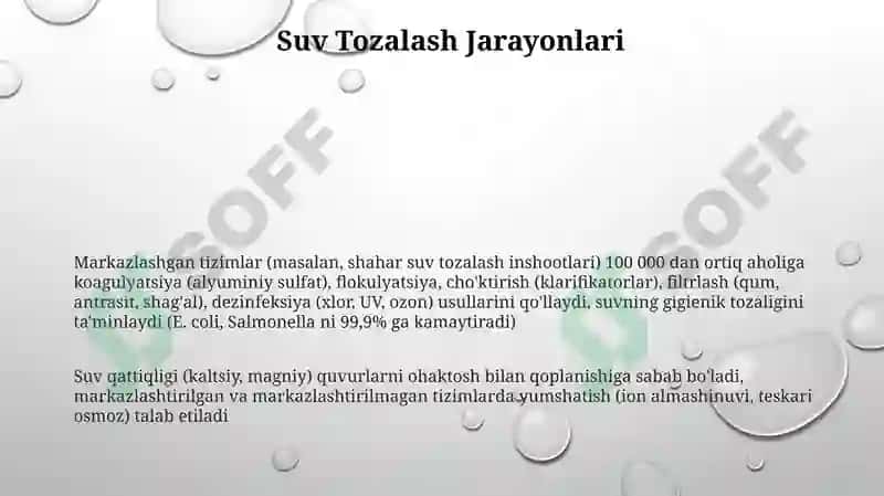 Mahalliy va markazlashgan suv taʼminoti 3