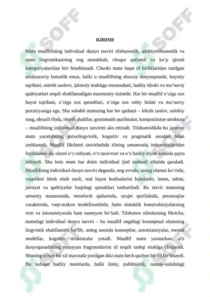 Matn muallifining individual dunyo tasviri 3
