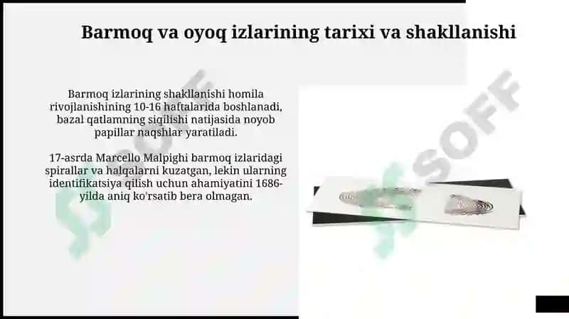 Barmoq va oyoq izlarini olish 3