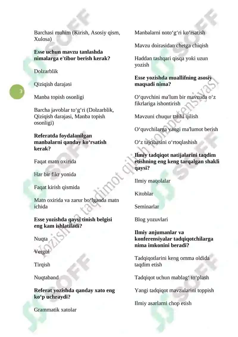 Akademik yozuvning asosiy maqsadi 3
