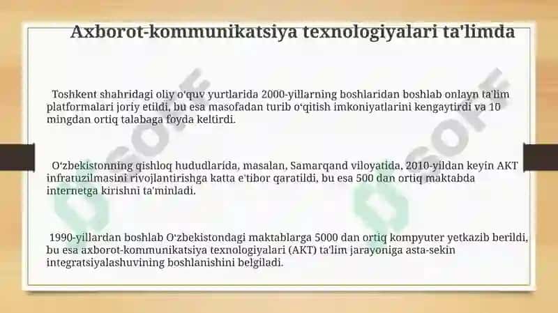 Axborot-kommunikatsiya texnologiyalari ta'limda 3