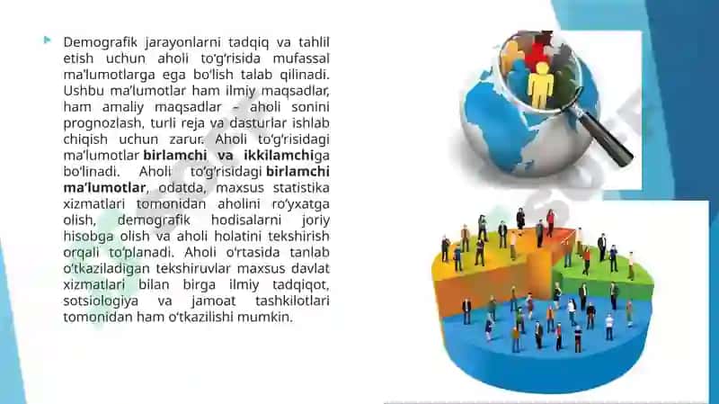 Aholini statistik o’rganish 3