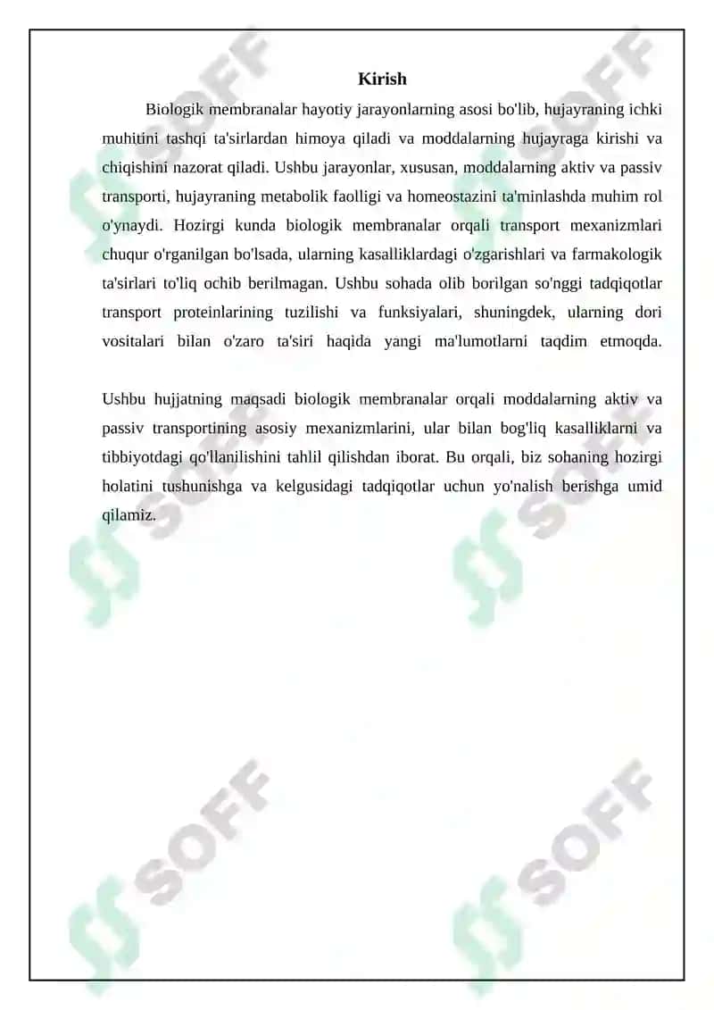 Biologik membranalar orqali moddalarning avtiv va passiv transporti 3