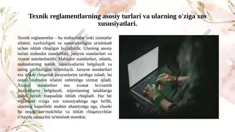 Texnik reglamentlarning turlari va ularni ishlab chiqish 3