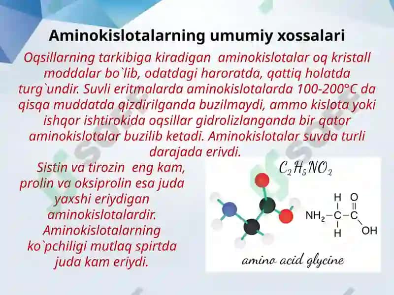Aminokislotalarning almashinuvi reaksiyalari 3
