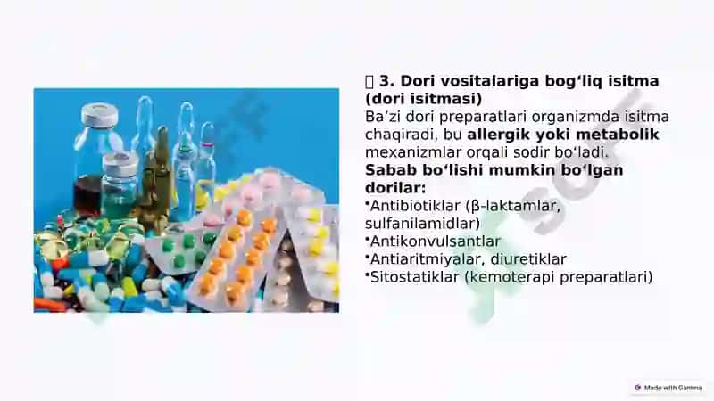 Infeksiyaga bog`liq bo`lmagan isitmali kasalliklar 3