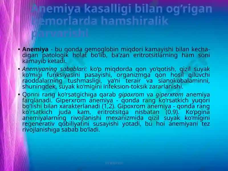 ANEMIYA SINDROMLARI 3