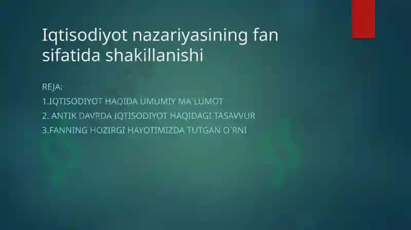 Iqtisodiyot nazariyasi 3