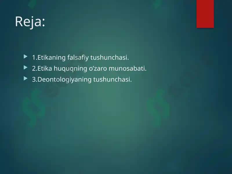 Etika, Huquq va Deontologiya 3