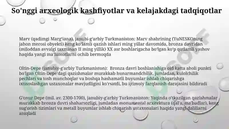 Janubiy-g'arbiy Turkmaniston arxeologik yodgorliklar 3
