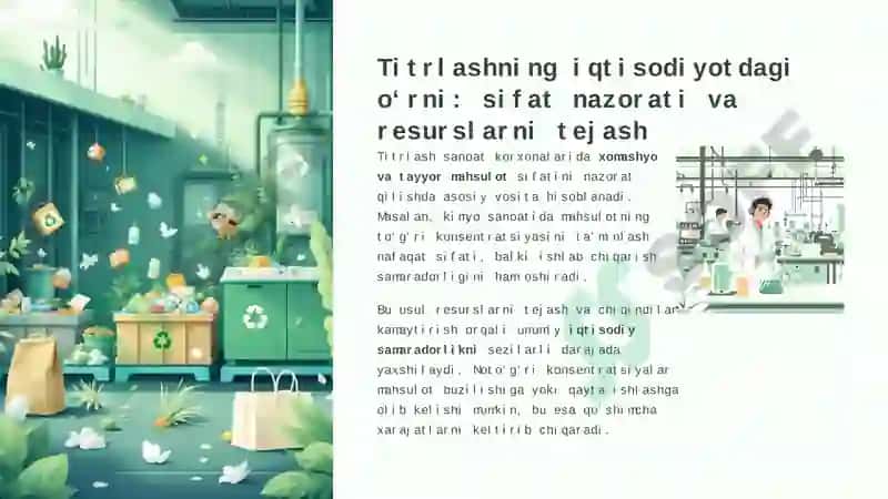 Titrlash Usulining Xalq Xo‘jaligidagi Ahamiyati 3