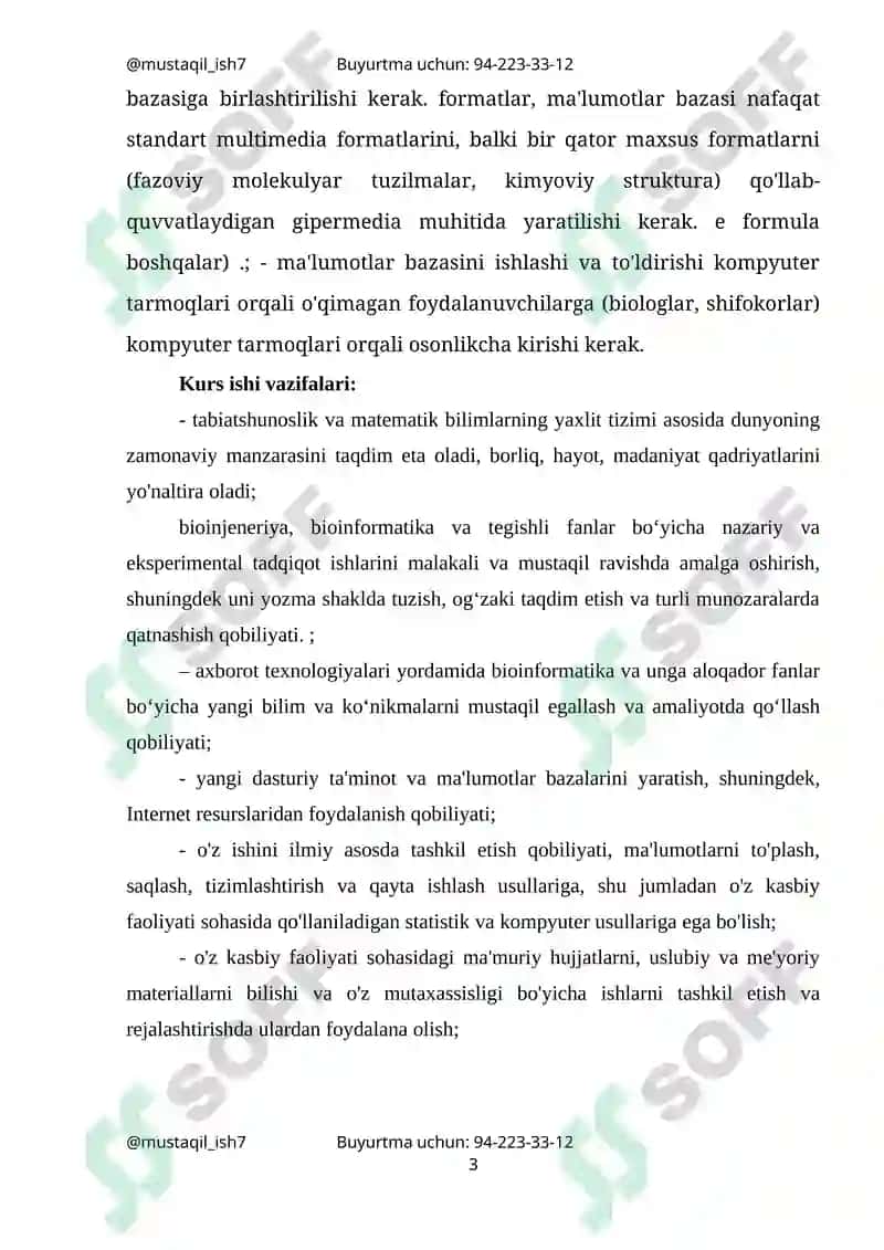 Bioinformatsion ma’lumotlar bazasi va ularning turlari 3