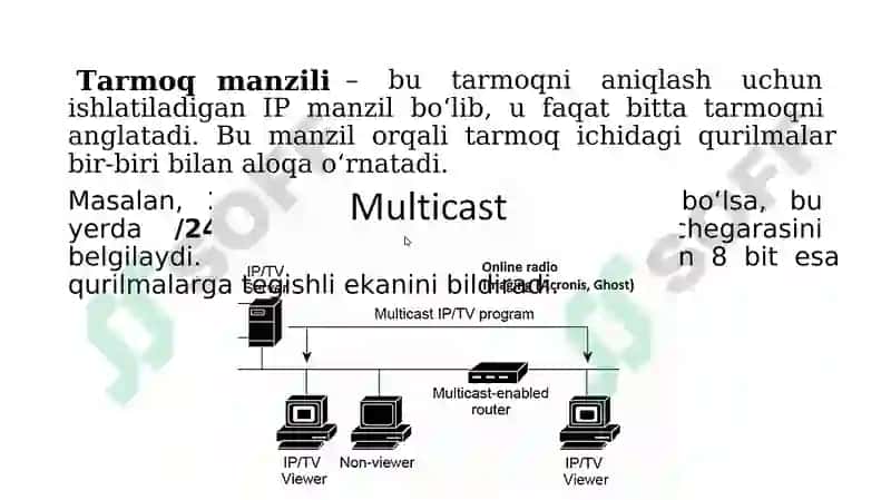 Tarmoqlarni Adreslash Tamoyillari 3