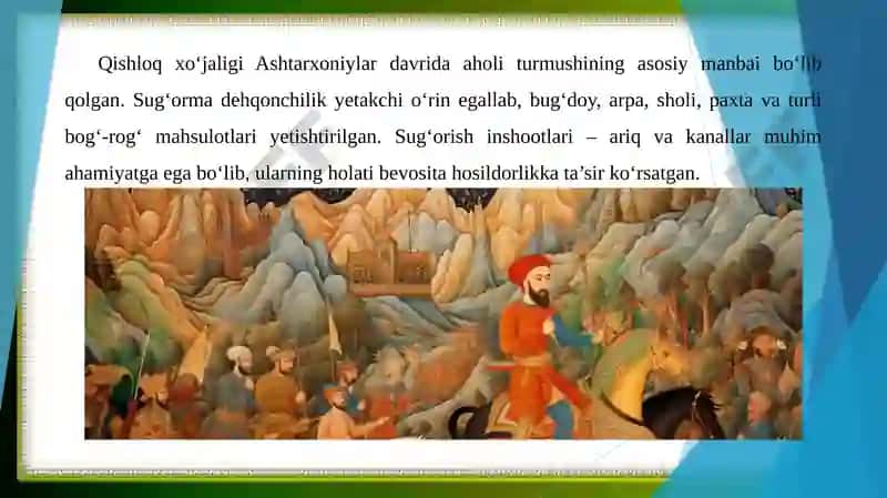 Ashtarxoniylar davrida ijtimoiy iqtisodiy hayoti 3