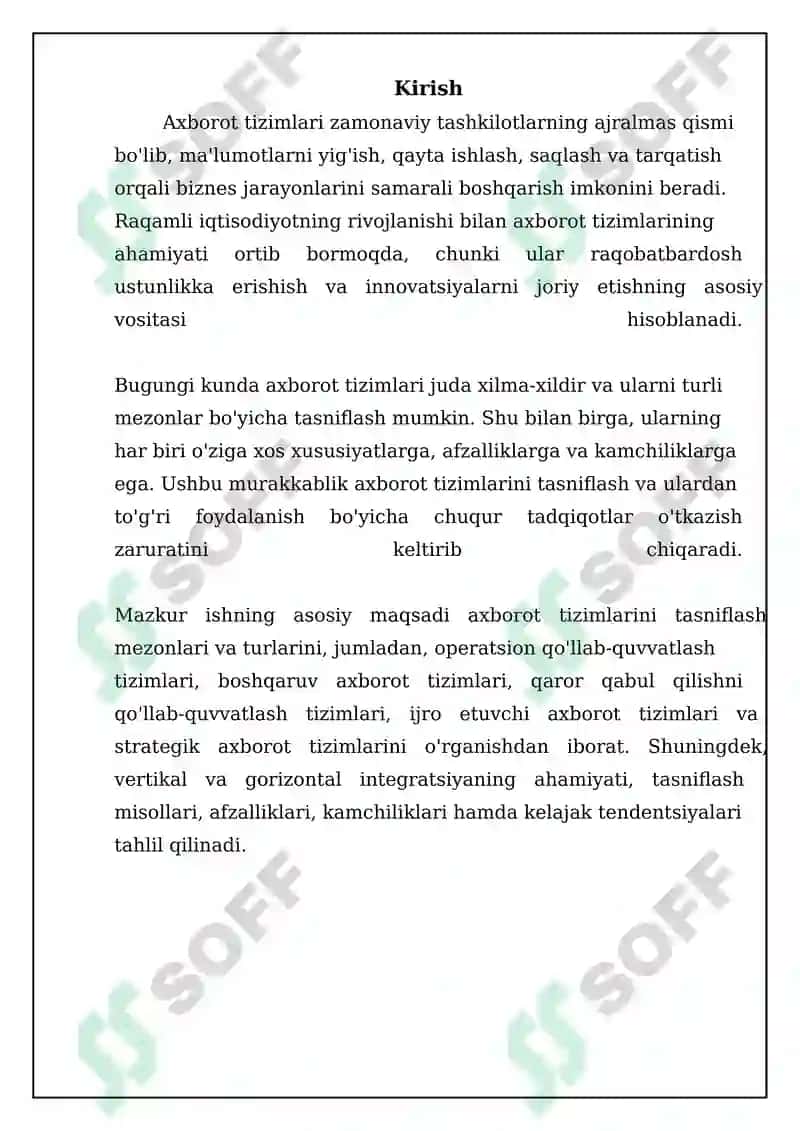 Axborot tizimlarining tasnifi 3