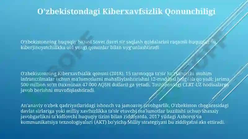 Oʻzbekistonda axborot xavfsizligining madaniy va huquqiy asoslari 3
