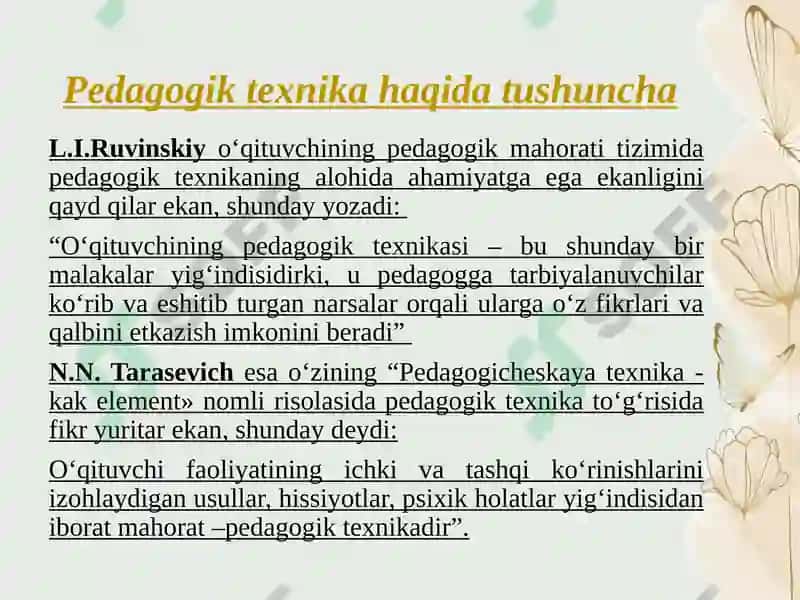 Pedagogik texnikaning asosiy tarkibiy qismlari 3