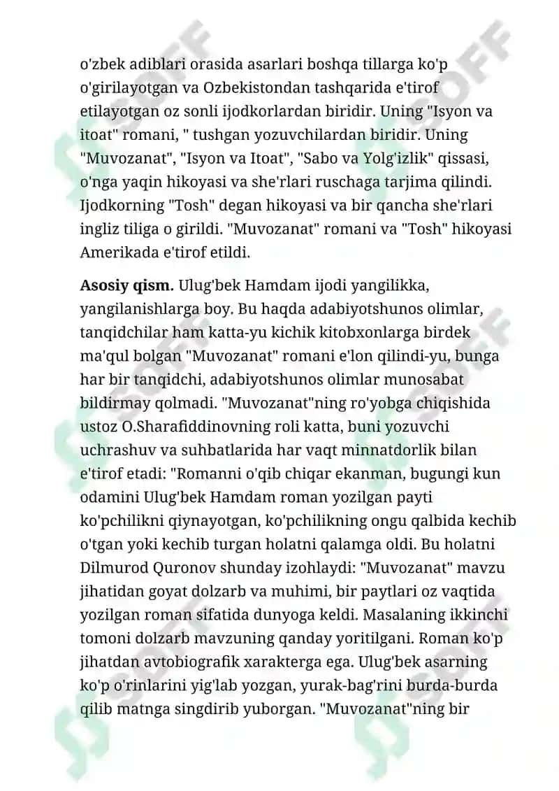Ulug'bek Hamdamning Adabiy Asarlari 3