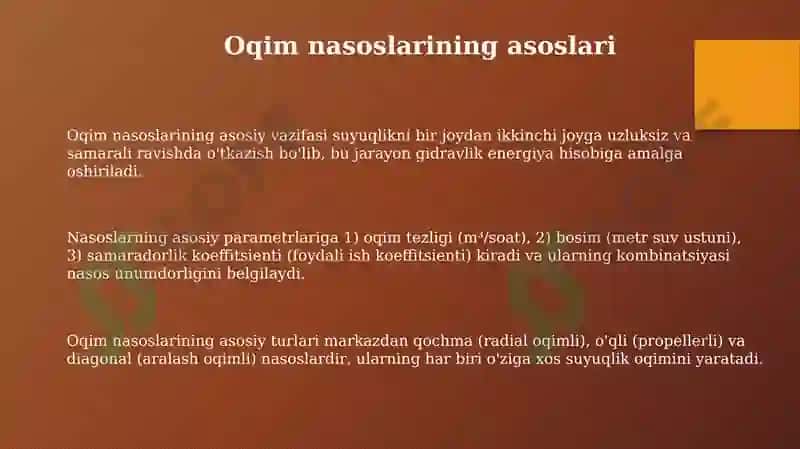 Oqimli nasoslar 3