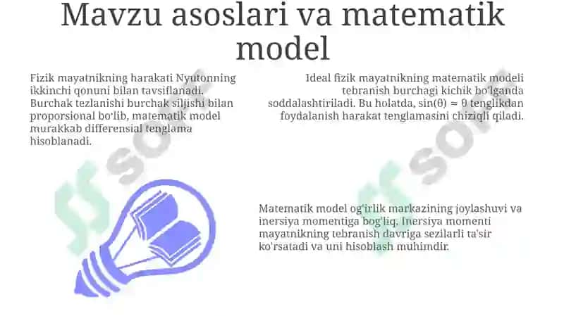 Prujinali mayatnikni tebranish qonunlarini organish 3