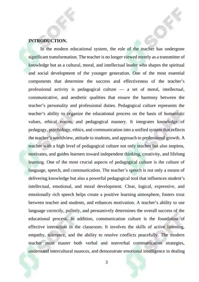 PEDAGOGICAL CULTURE OF THE TEACHER. CULTURE OF LANGUAGE, SPEECH, AND COMMUNICATION. 3