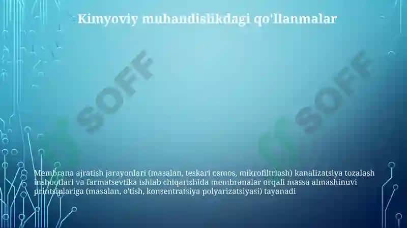 Gidrodinamik jarayonlar.Massaalmashinuv jarayonlari 3