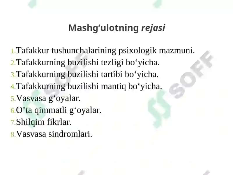 Психиатрия, наркология ва болалар психиатрияси, тиббий психология, психотерапия кафедраси 3