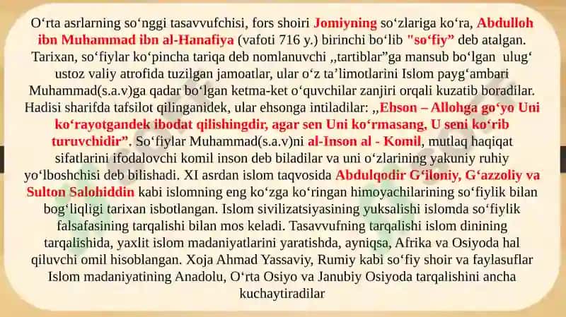 Tasavvuf ta'limoti 3