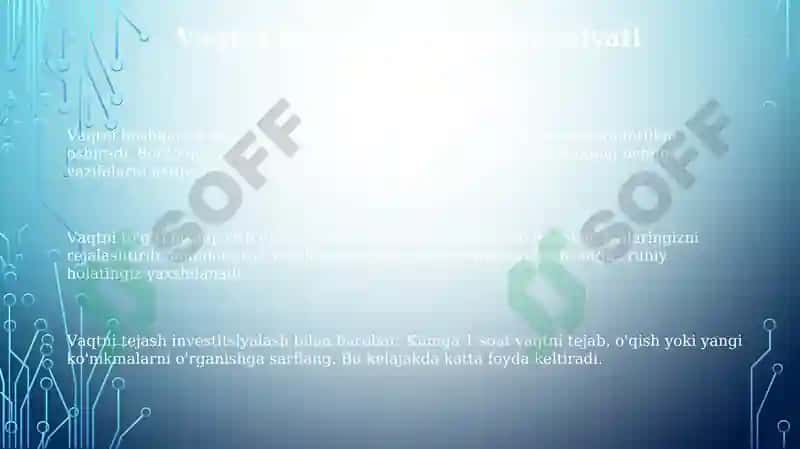 Taym menejment-vaqtni boshqarish 3