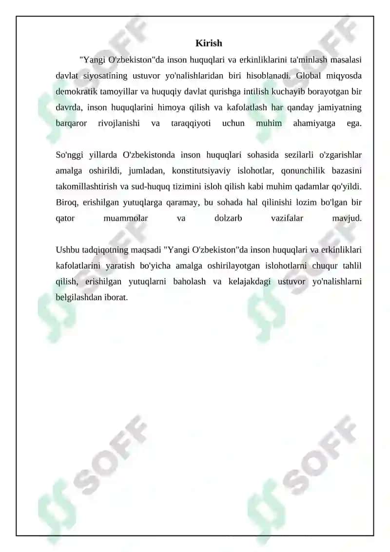 Yangi O'zbekistonda inson haq huquqlari va erkinliklari kafolati yaratilishi 3