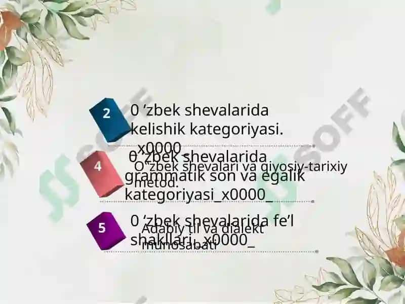 O'zbek Dialektalogiyasi 3