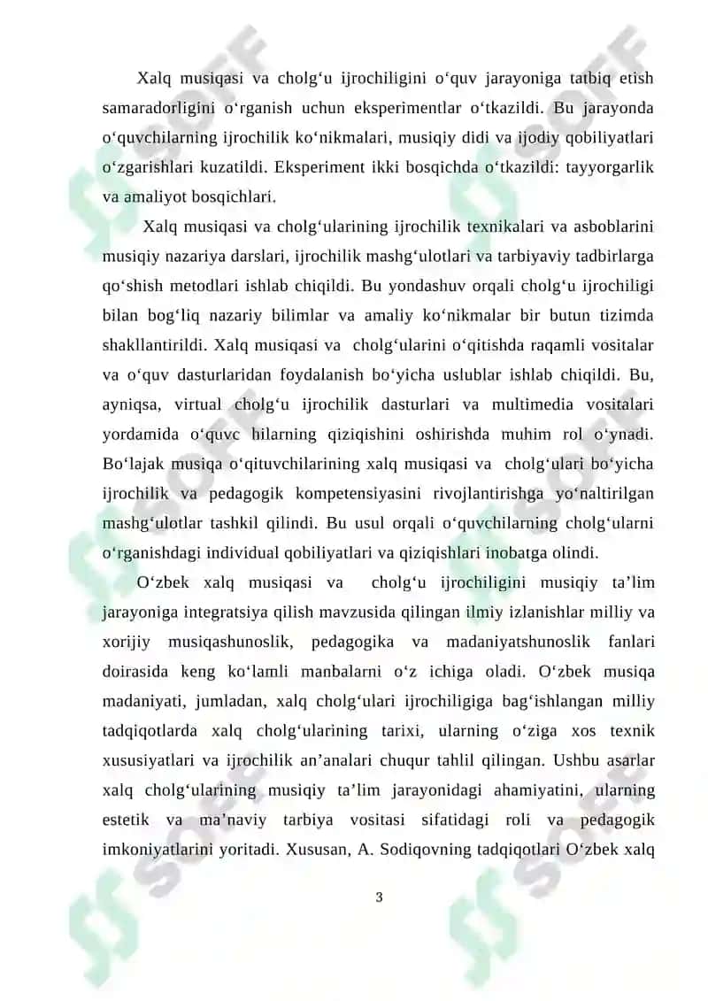 O'zbek xalq musiqa ijodining nazariy asoslari va o'rganish metodikasi 3