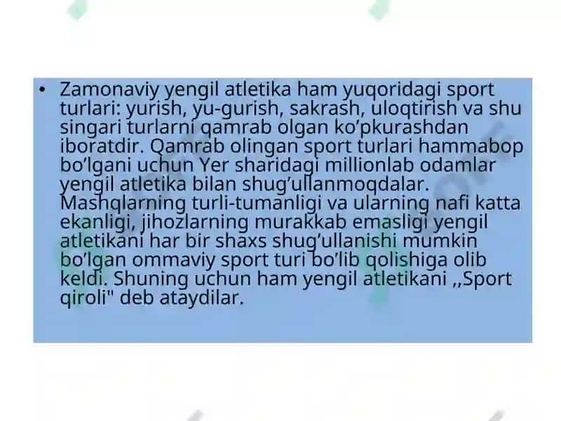 Yengil atletika mashg’ulotlari 3