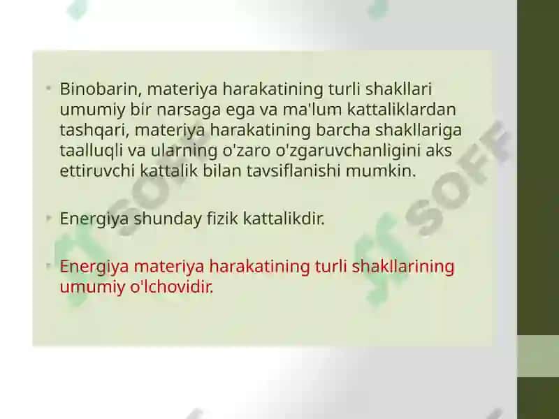 Materiya harakati 3