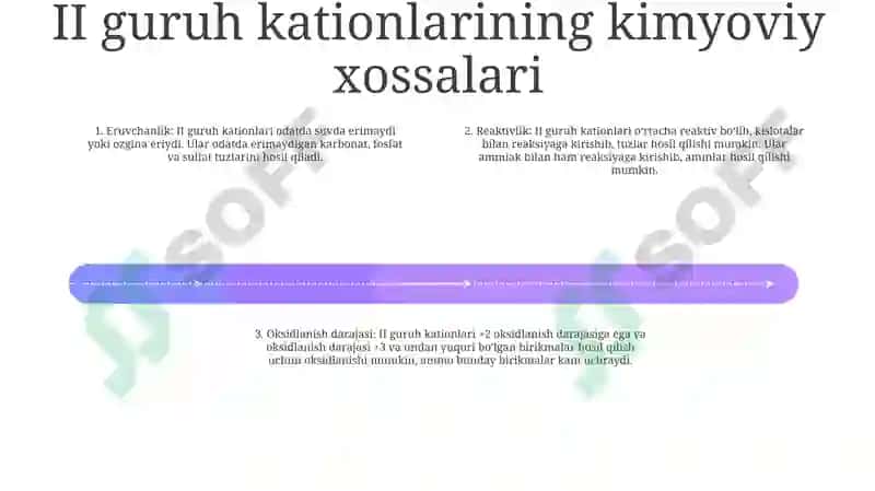 Ikkinchi Analitik Guruh Kationlarining Umumiy Tavsifi 3