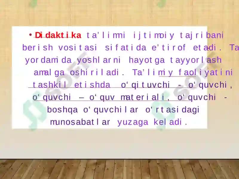 Didaktika – Ta’lim Nazariyasi Sifatida 3