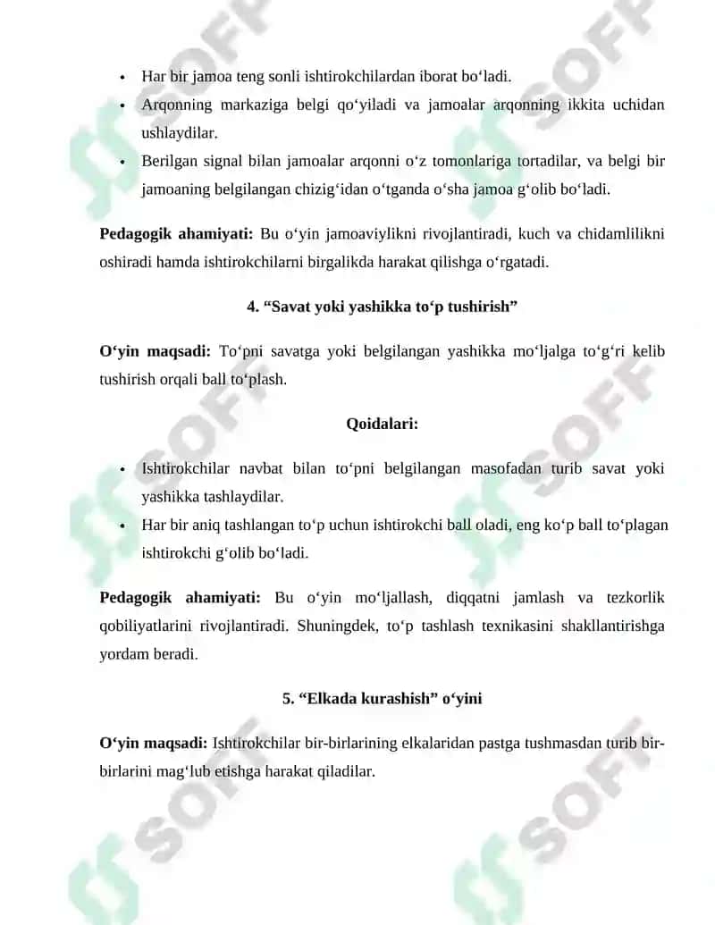 9-11-sinf o’quvchilari bilan tashkil qilinadigan harakatli o’yinlar 3