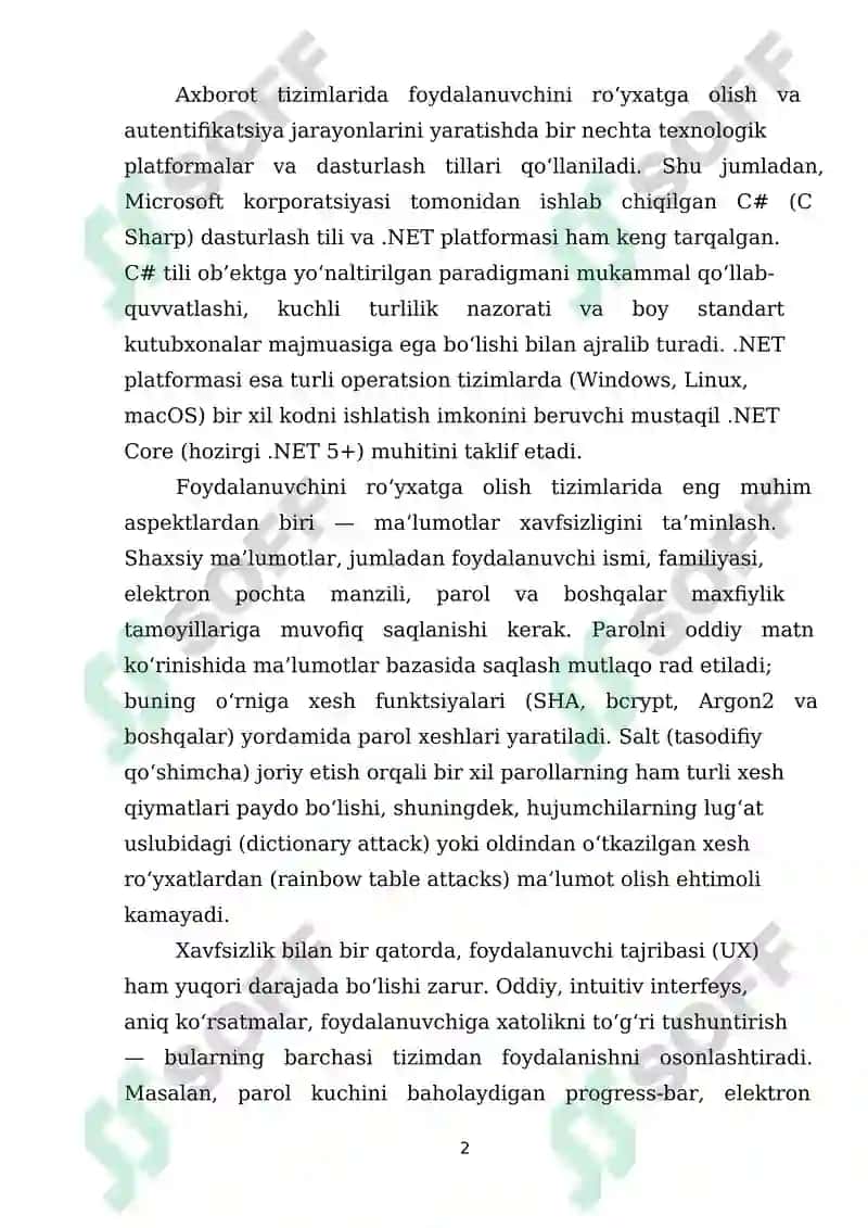 Foydalanuvchi ro’yhatga olish tizimi 3